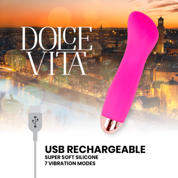 Dolce vita - vibrador recargable one rosa 7 velocidades