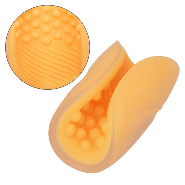 Calexotics - beaded grip masturbador texturado naranja