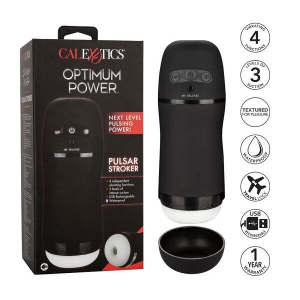 Calexotics - optimum power masturbador con vibracion y succion