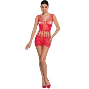 Passion - woman bs090 bodystocking rojo talla unica