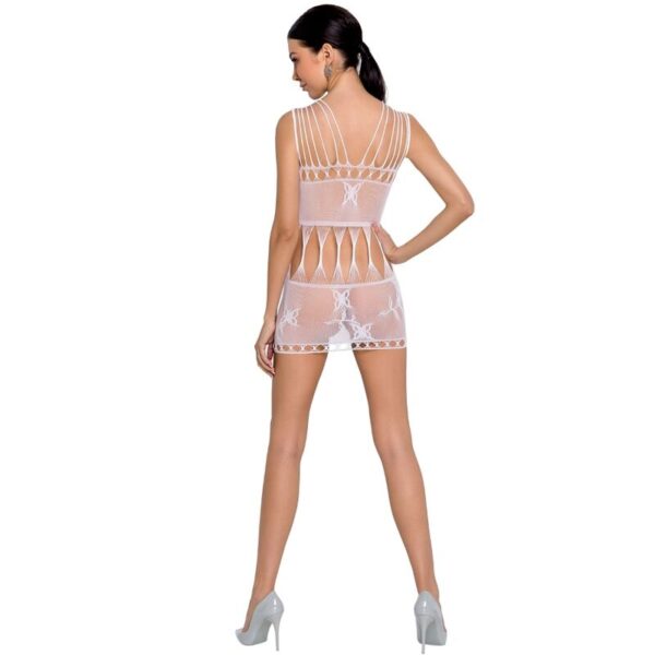 Passion - woman bs090 bodystocking blanco talla unica