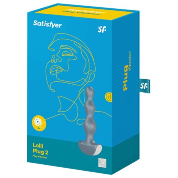 Satisfyer - lolli plug 2 plug vibrator gris