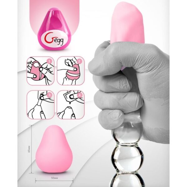 G-vibe - huevo masturbador texturado reutilizable rosa