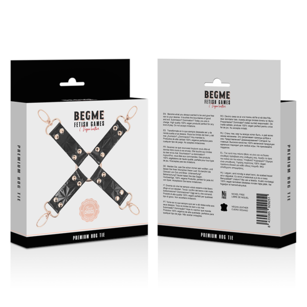 Begme - black edition hog tie cuero vegano