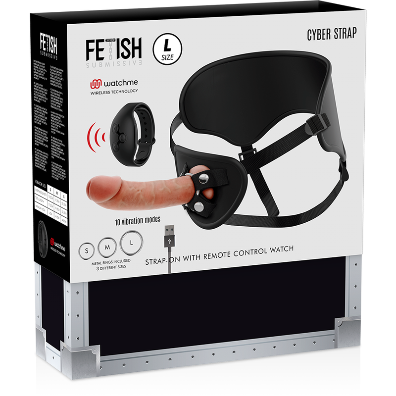 Fetish submissive cyber strap - arnes con dildo control remoto tecnologia watchme l
