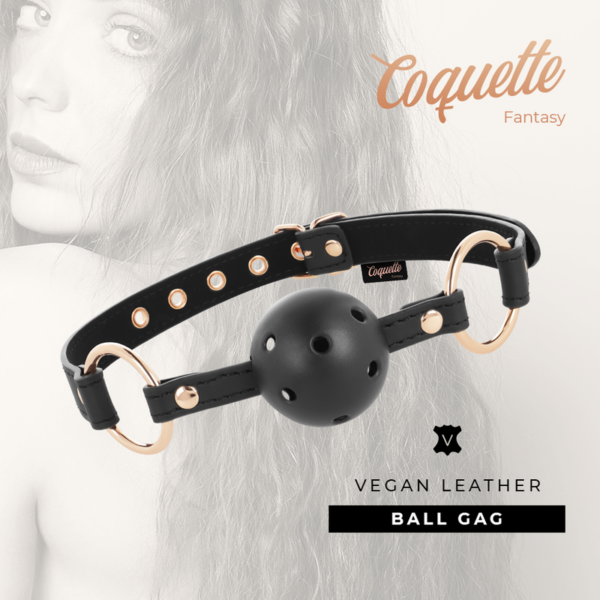 Coquette chic desire - fantasy mordaza transpirable cuero vegano