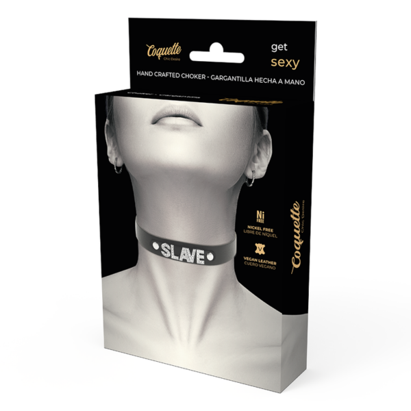 Coquette chic desire - choker cuero vegano slave
