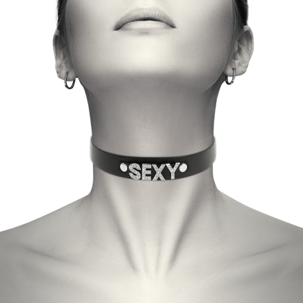 Coquette chic desire - choker cuero vegano sexy