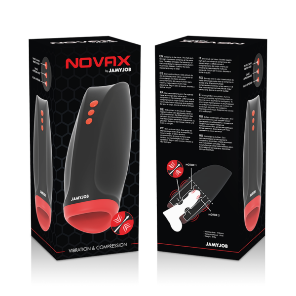 Jamyjob - novax masturbador con vibracion y compresiÓn