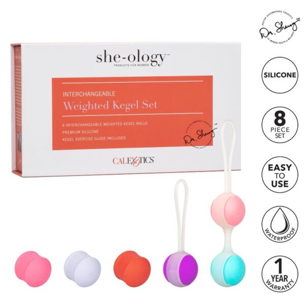 Calexotics - she-ology set bolas kegel intercambiables