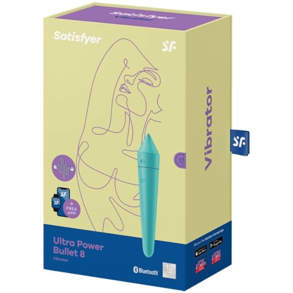 Satisfyer - ultra power bullet 8 bala vibradora turquesa