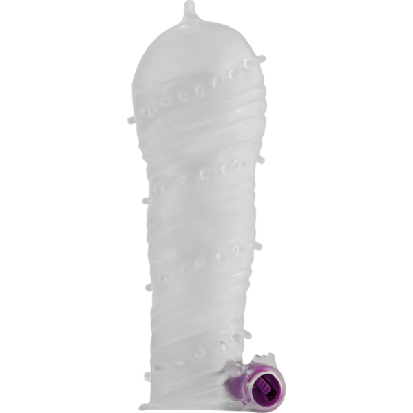 Ohmama - funda pene texturada con bala vibradora punta ancha