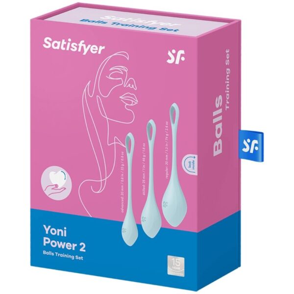 Satisfyer - yoni power 2 kit de entrenamiento azul