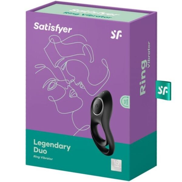 Satisfyer - legendary duo anillo vibrador negro