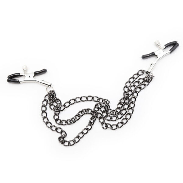 Ohmama fetish - pinzas pezones con cadenas negras