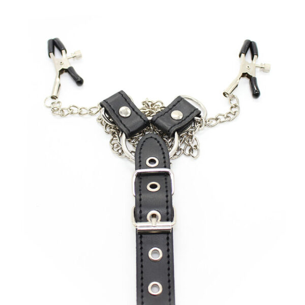 Ohmama fetish - pinzas pezones con cadenas y anillo pene