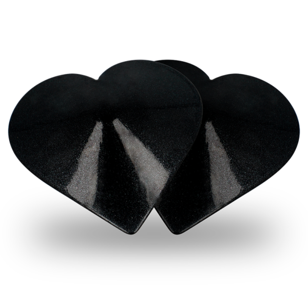Coquette chic desire - cubre pezones metal corazones negros