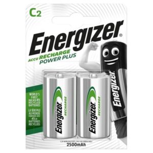 Energizer - power plus pila recargable hr14 c 2500mah blister*2