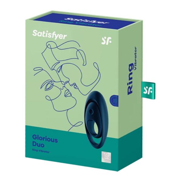 Satisfyer - glorious duo anillo vibrador azul