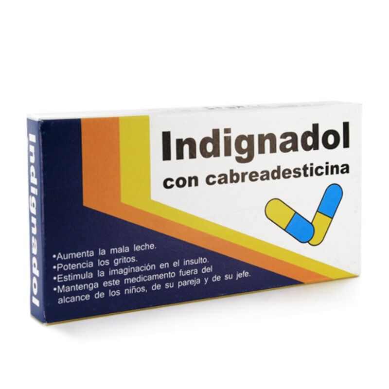 Diablo goloso - caja de medicamentos indignadol