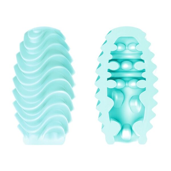 Pretty love - huevo masturbador doble cara turquesa