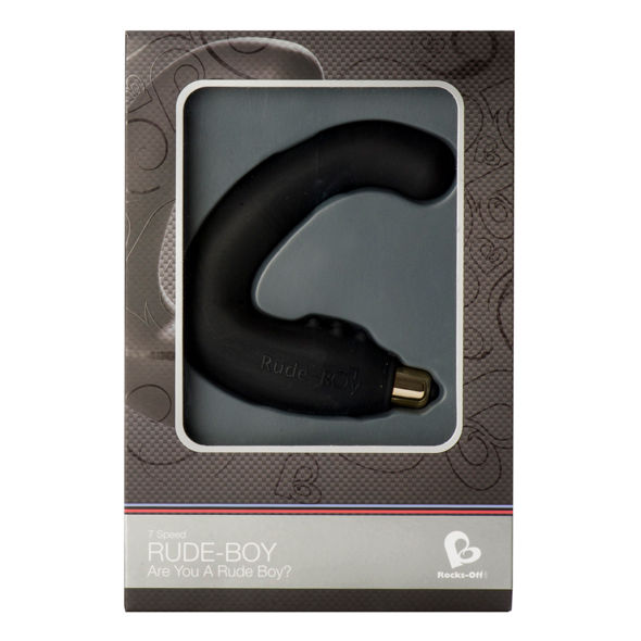 Rude-boy masajeador del punto g masculino 7 v negro