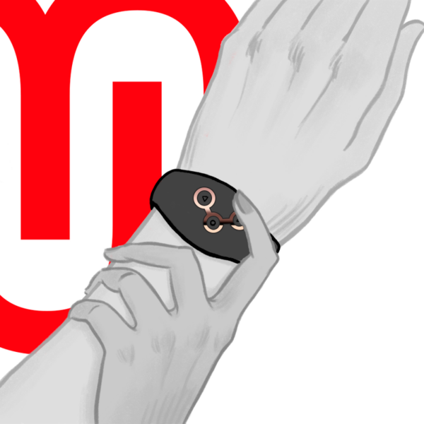 Watchme - reloj control remoto wireless technology azabache y cobre