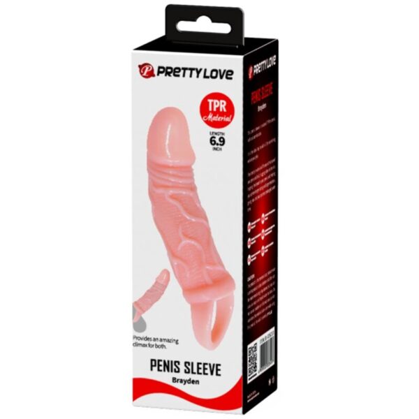 Baile - funda extensora pene con strap para testiculos 13.5 cm