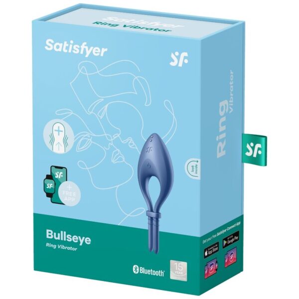 Satisfyer - bullseye anillo vibrador app azul