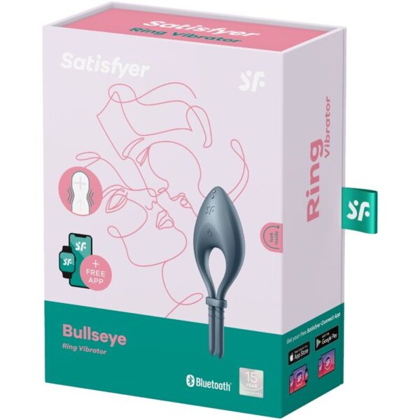 Satisfyer - bullseye anillo vibrador app gris