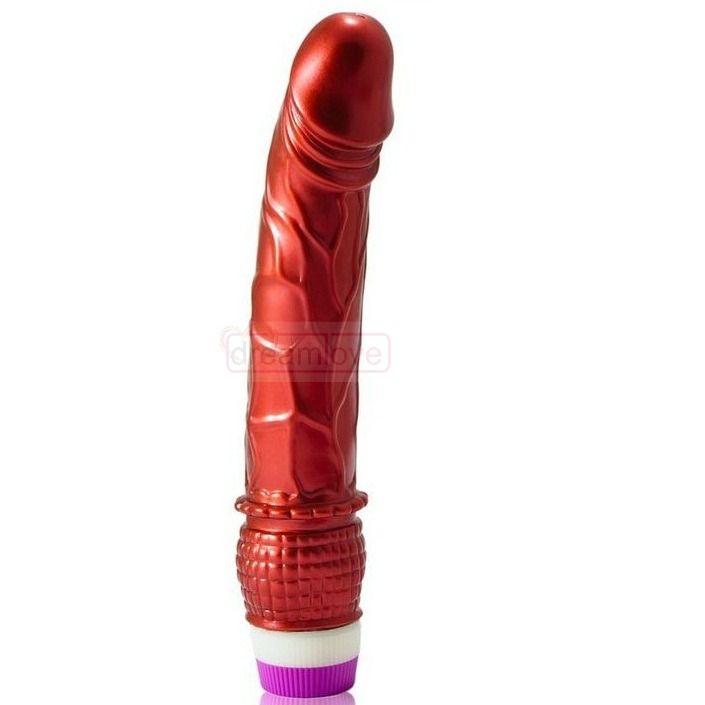 Vibrador rojo realistico 23 cm