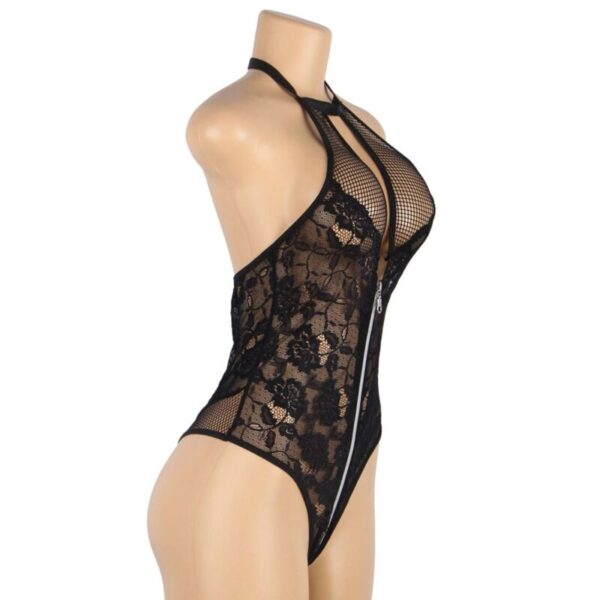 Subblime - teddy encaje floral cremallera s/m