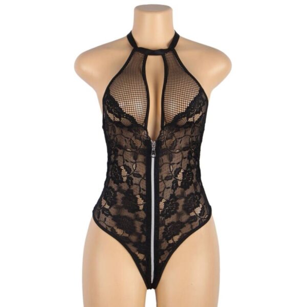 Subblime - teddy encaje floral cremallera s/m