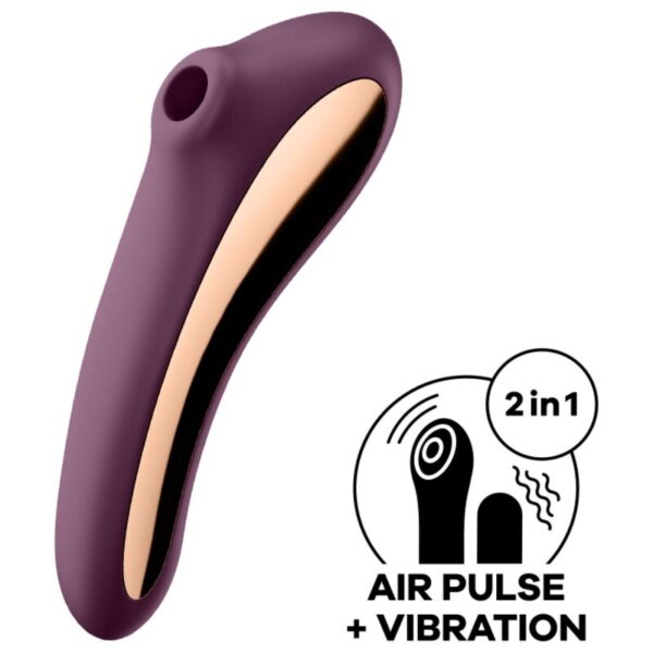 Satisfyer - dual kiss estimulador clitoris purpura