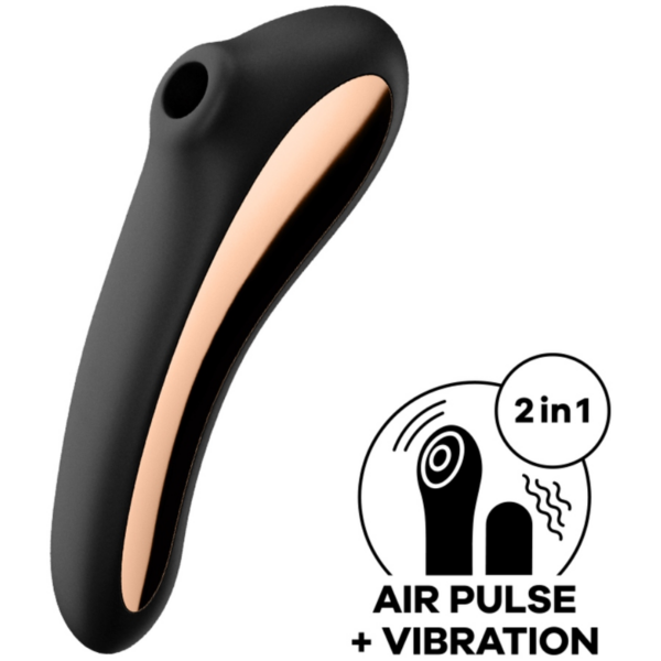 Satisfyer - dual kiss estimulador clitoris negro