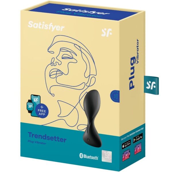 Satisfyer - trendsetter plug vibrador app negro