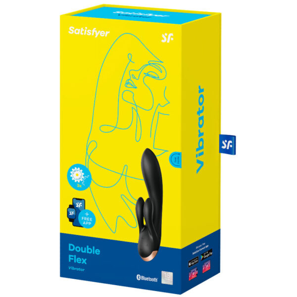 Satisfyer - double flex vibrador app negro
