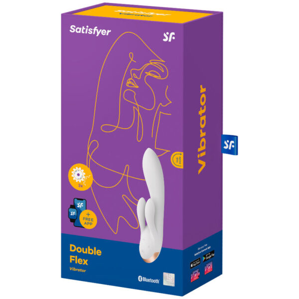 Satisfyer - double flex vibrador app blanco