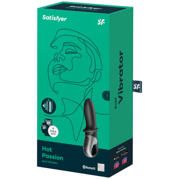 Satisfyer - hot passion vibrador anal app negro