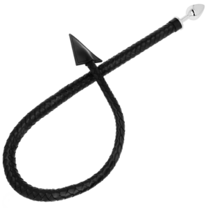 Ohmama fetish - cola de diablo plug anal cuero y metal 7 cm