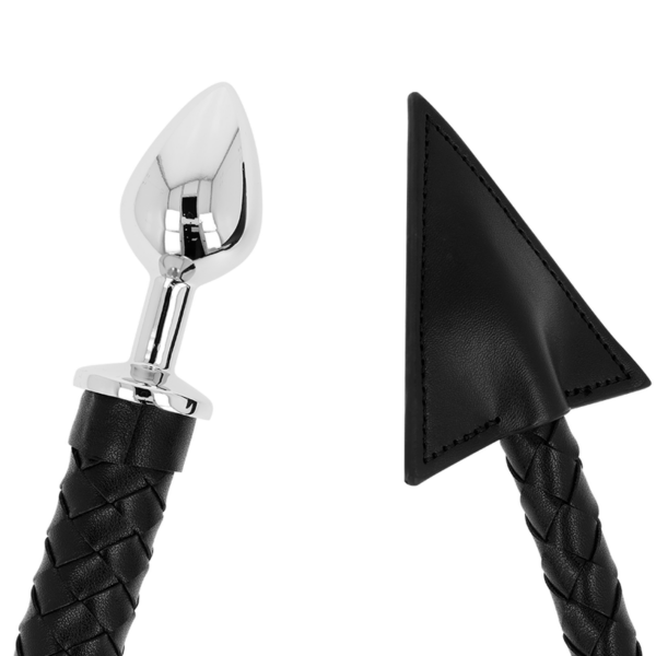 Ohmama fetish - cola de diablo plug anal cuero y metal 7 cm