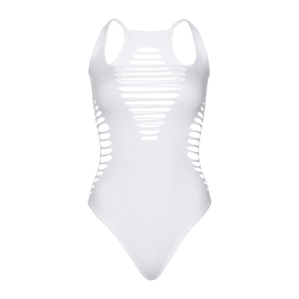 Leg avenue - body tanga racerback blanco