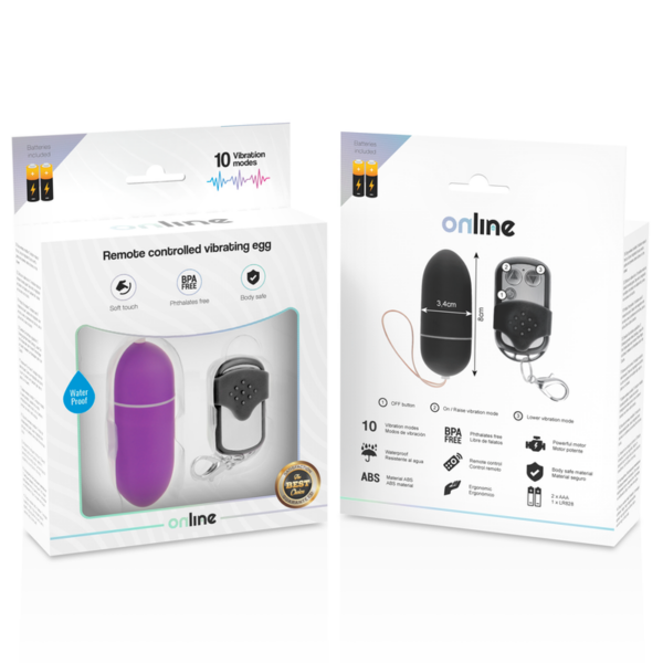 Online - huevo vibrador control remoto l lila