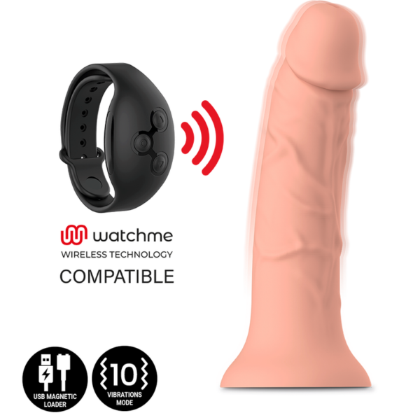 Mythology - asher original dildo m - vibrador compatible con watchme wireless technology