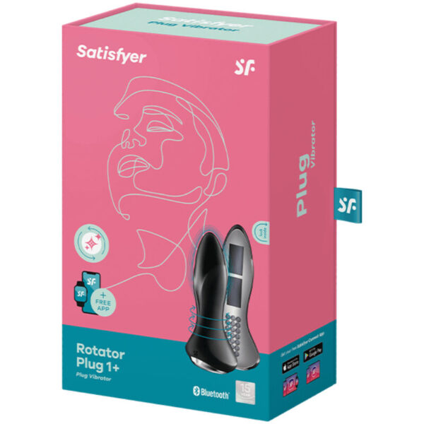 Satisfyer - rotator plug 1+ plug vibrador app negro