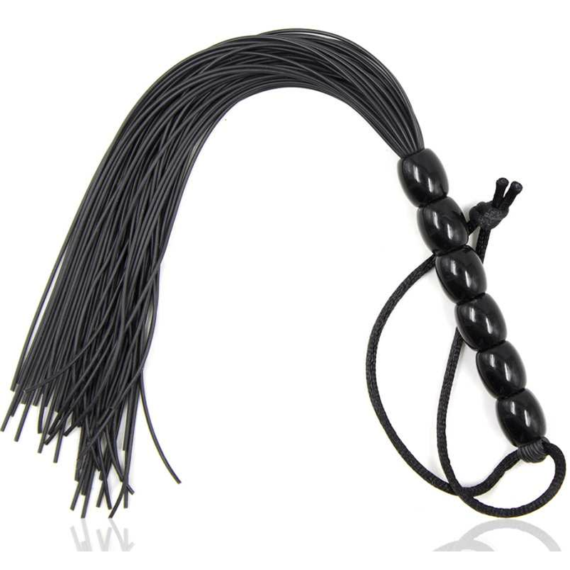 Ohmama fetish - lÁtigo con mango silicona acanalado 22 cm