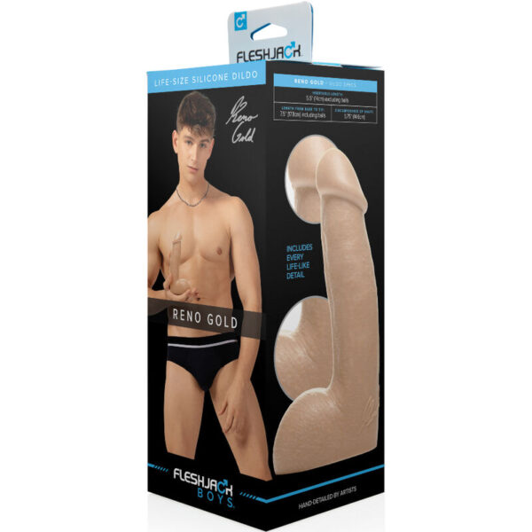 Fleshjack - reno gold dildo 19 cm
