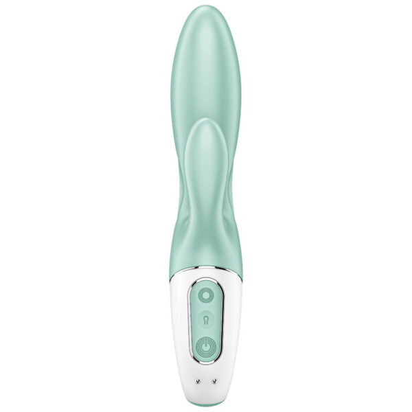 Satisfyer - air pump bunny 5+ vibrador rabbit inflable app verde