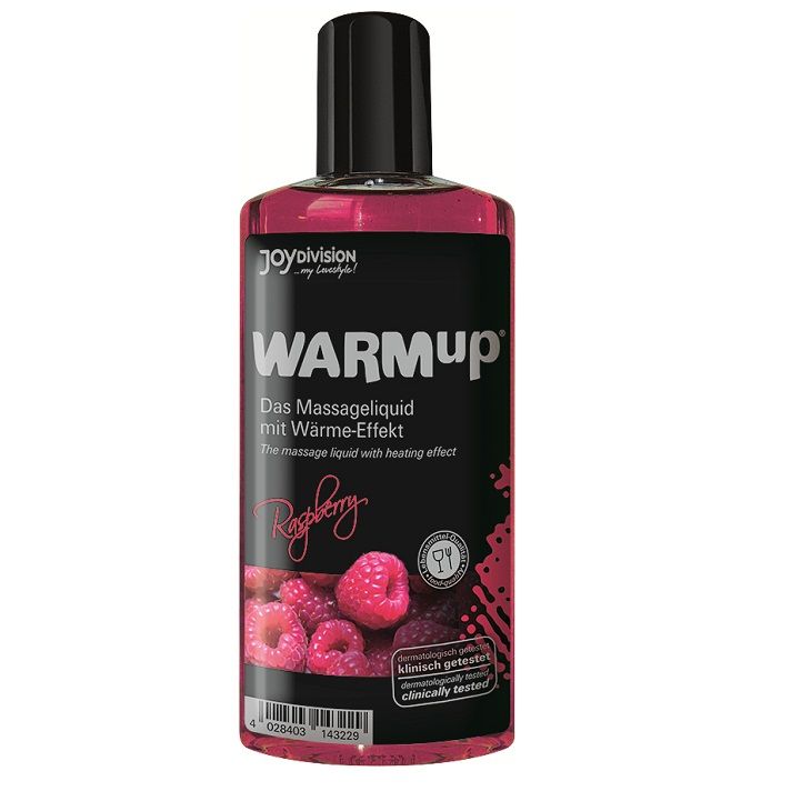 Joydivision warmup - aceite de masaje efecto calor frambuesa 150ml