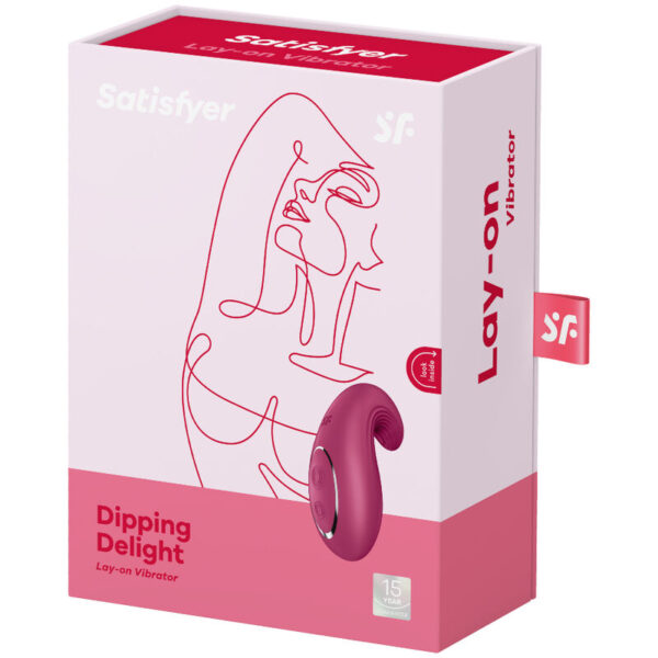 Satisfyer - dipping delight vibrador lay-on rojo